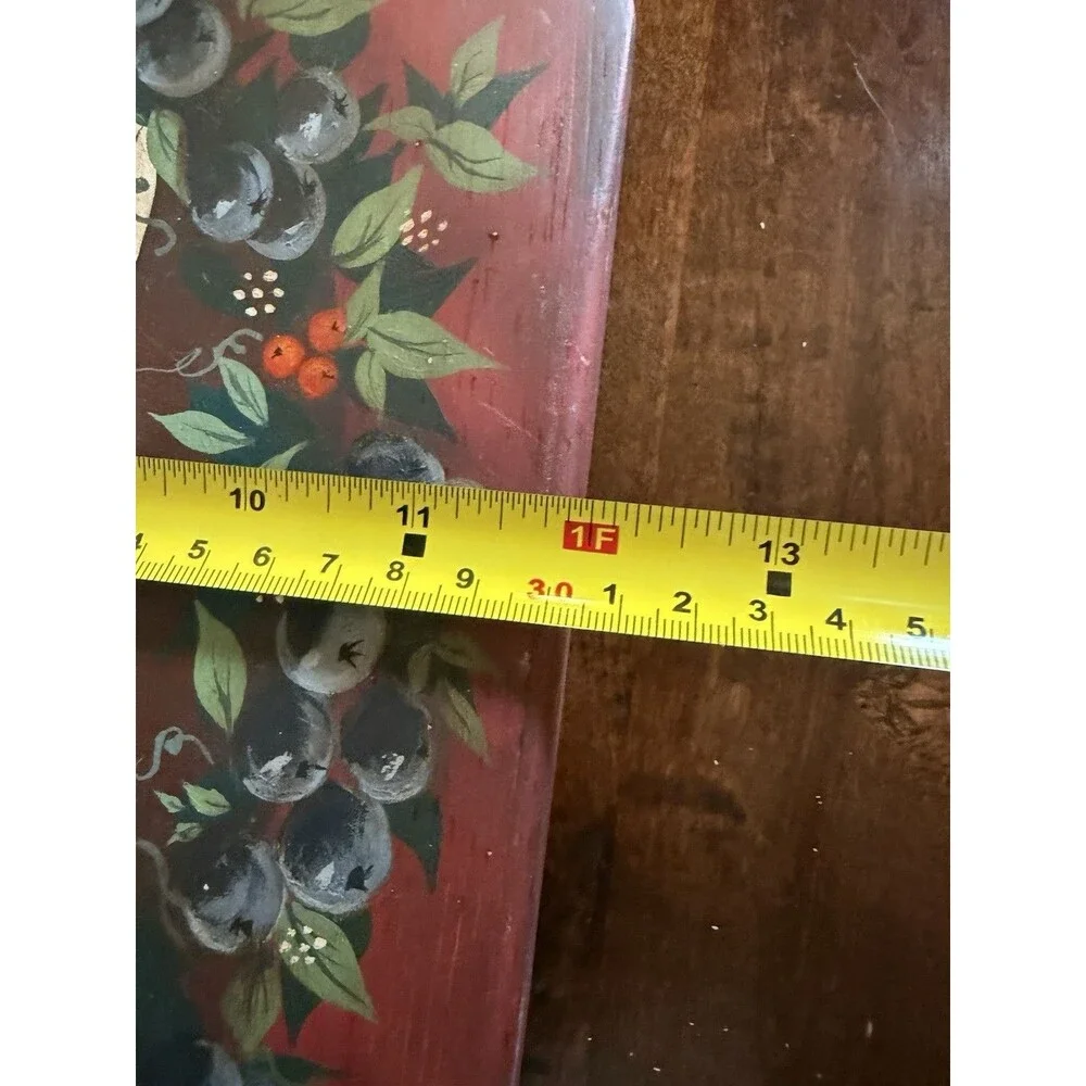 Vintage Hand Painted Wood Pizza Peel Baker Pizza Maker Board Beautiful Unique